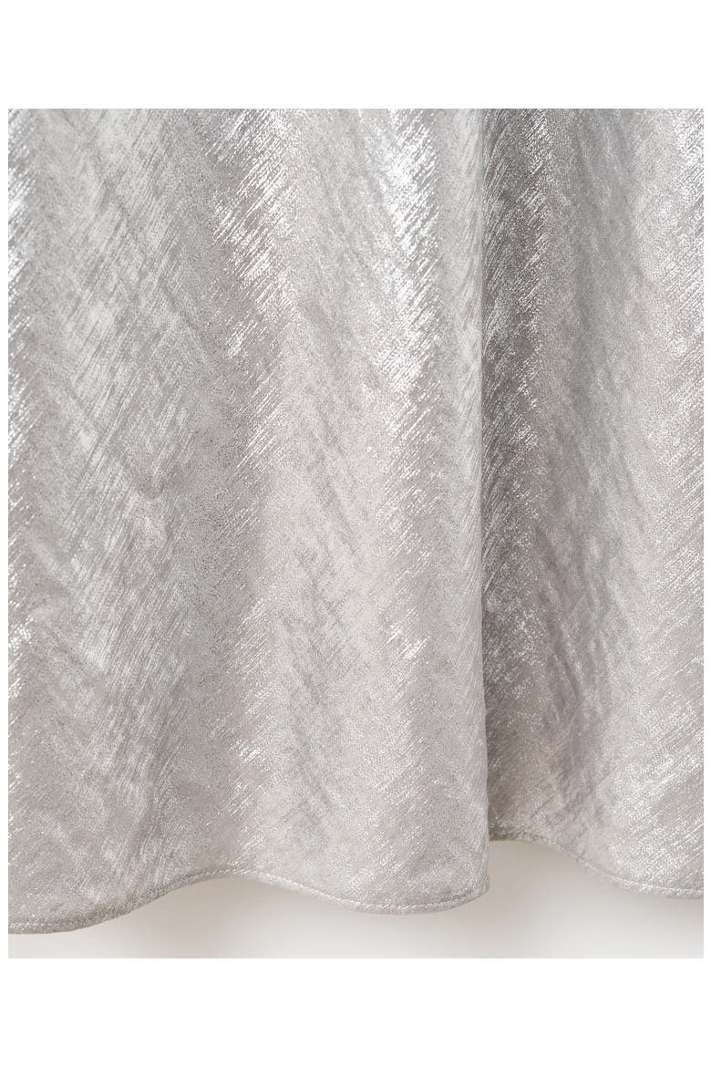 x Kaia Gerber Metallic Open Back Gown, Alternate, color, SILVER