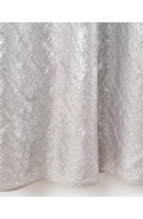 Mango X Kaia Gerber Metallic Open Back Gown In Silver