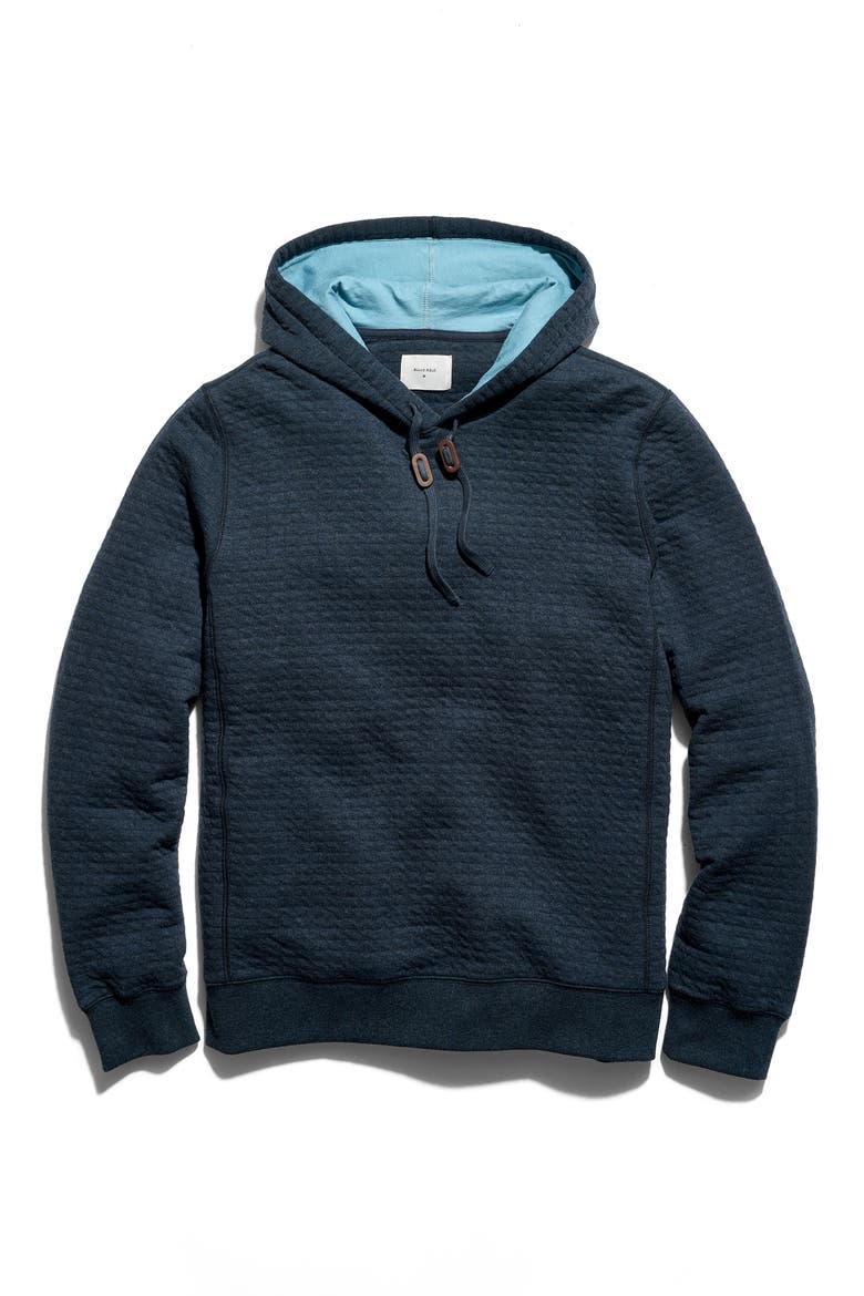 Box Quilt Hoodie, Main, color, CARBON BLUE