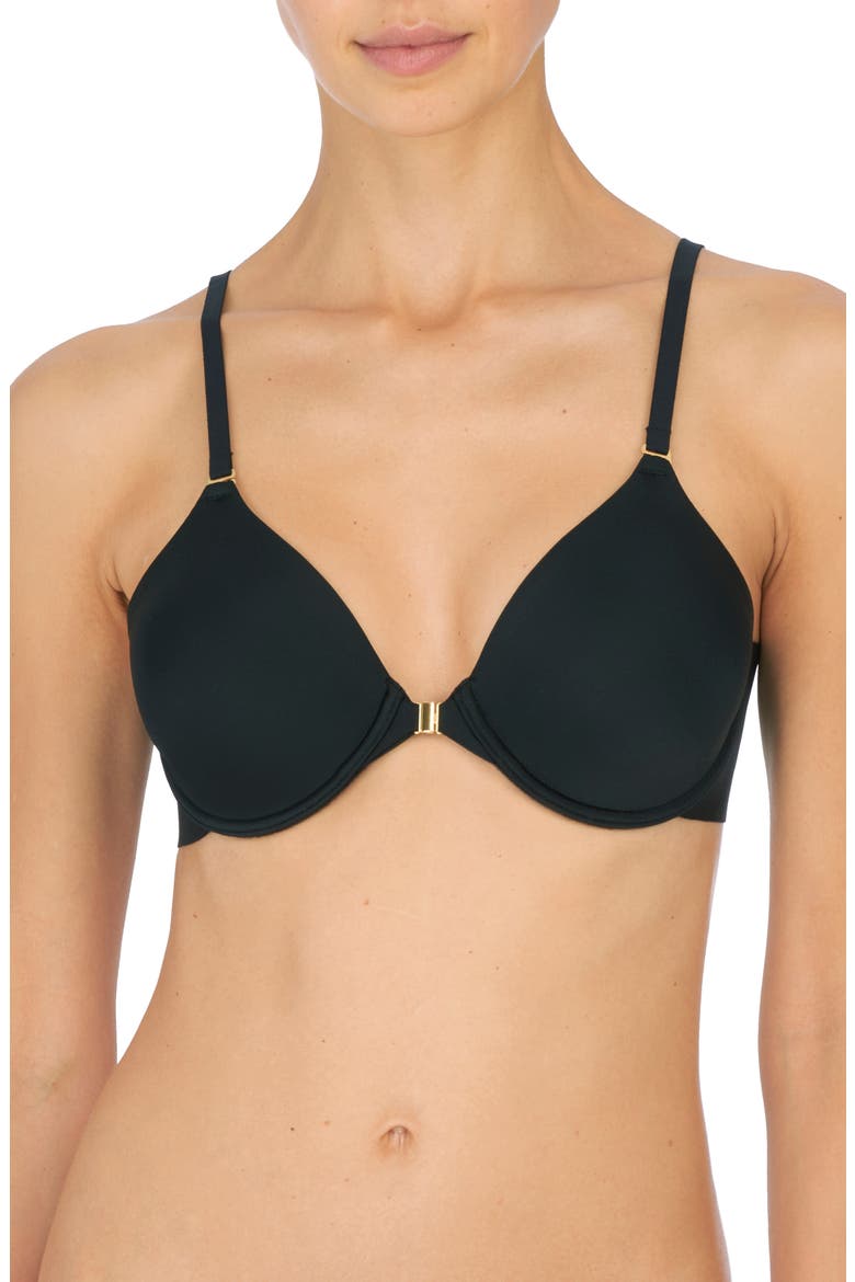 Zone Front Close Full Fit Convertible Underwire Bra, Main, color, BLACK