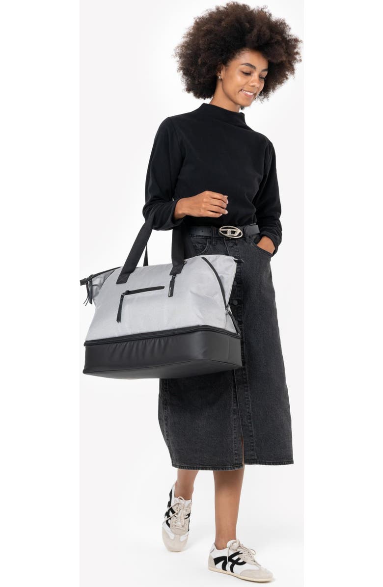 Sherpani Boston Anti-Theft Tote Duffel for Women with Removable Shoe Compartment, Alternate, color, Sterling