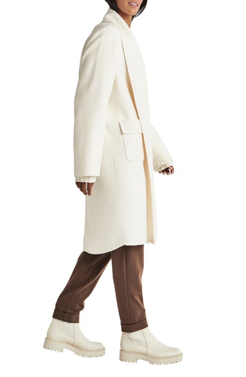 Splendid X Cella Jane Icon Shawl Collar Coat In White
