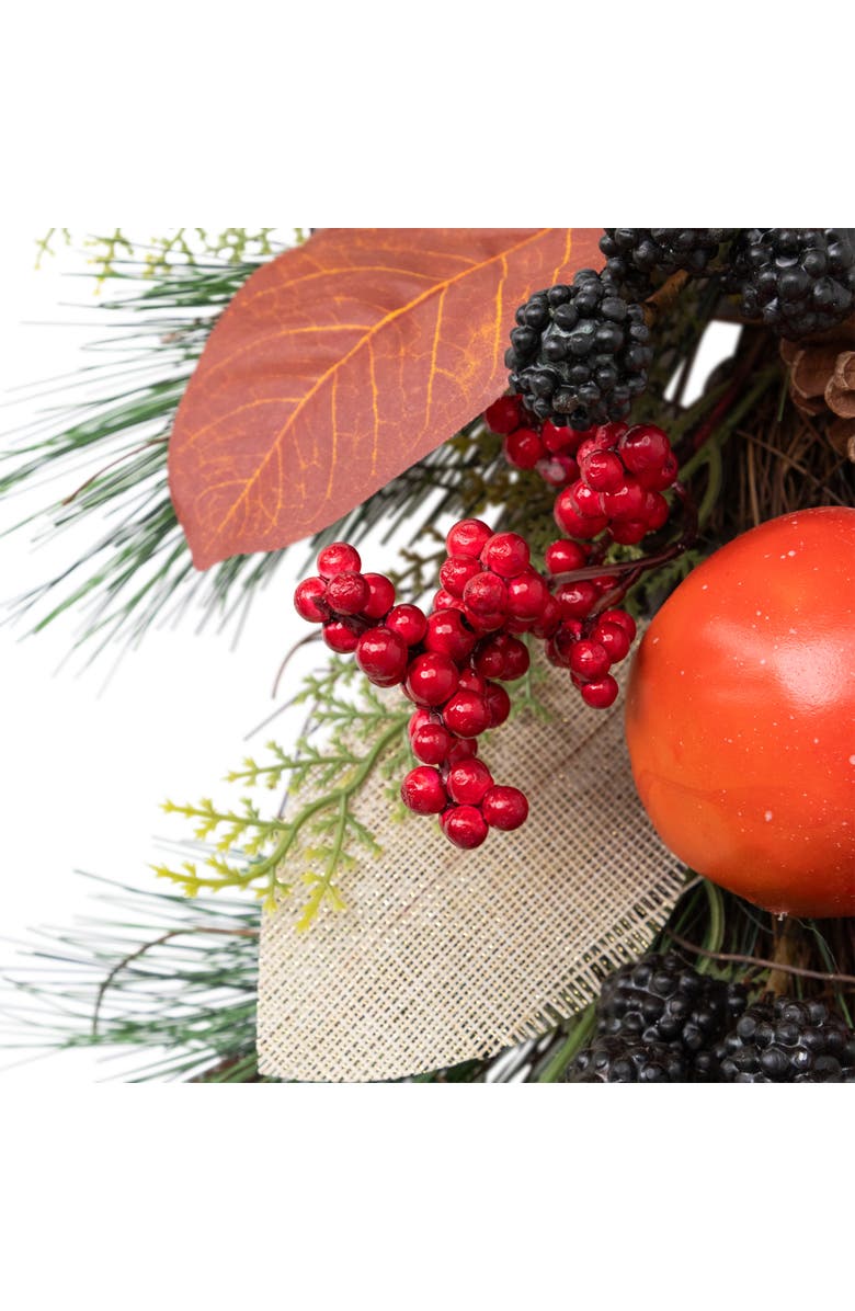 Northlight Mixed Berry and Pomegranate Artificial Fall Harvest Teardrop Swag - 30", Alternate, color, 