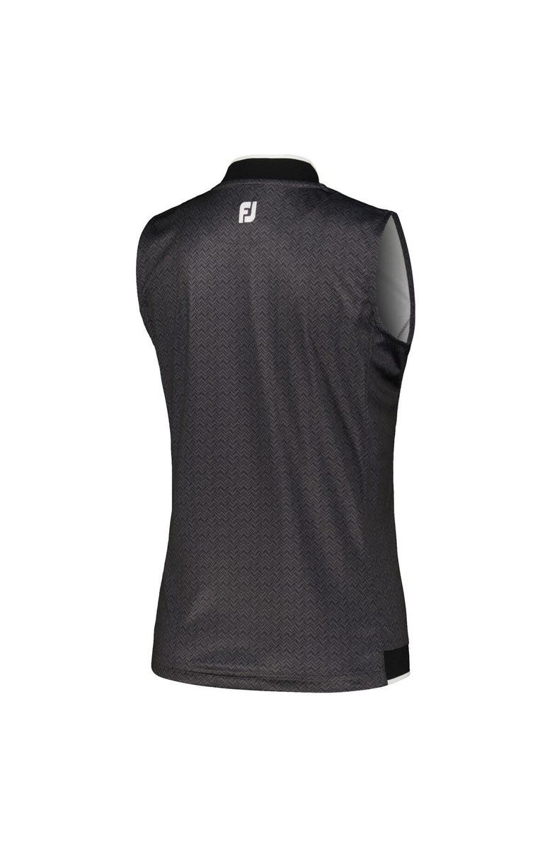 FOOTJOY Women's FootJoy Black TOUR Championship ProDry Sleeveless Quarter-Zip Polo, Alternate, color, Black