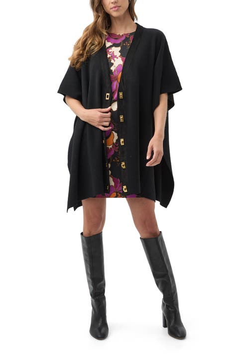 Sapphire Oversized Knit Poncho