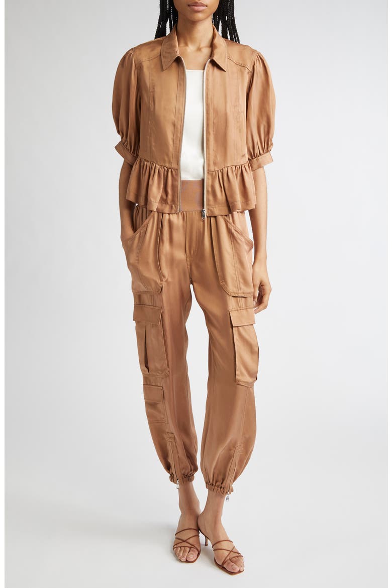 Raven Cargo Parachute Pants, Alternate, color, BROWN SANDSTONE