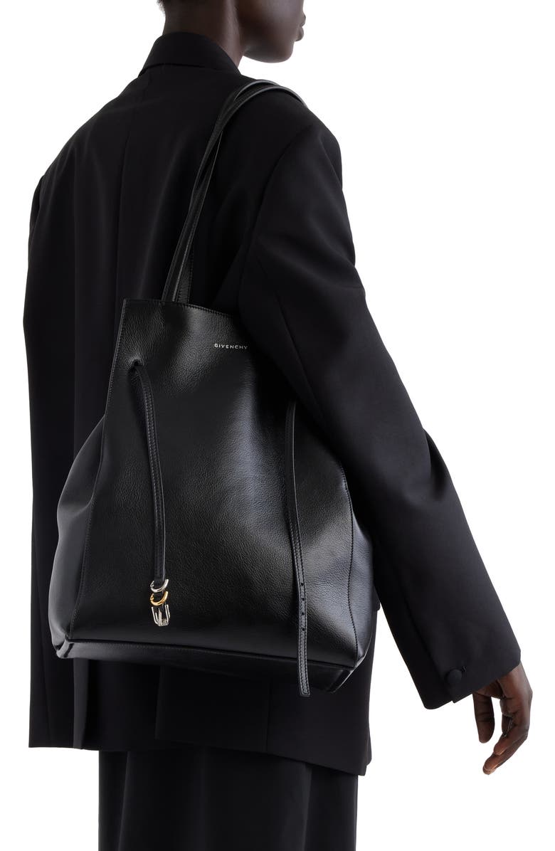 Givenchy Medium Voyou Belted Leather Tote, Alternate, color,