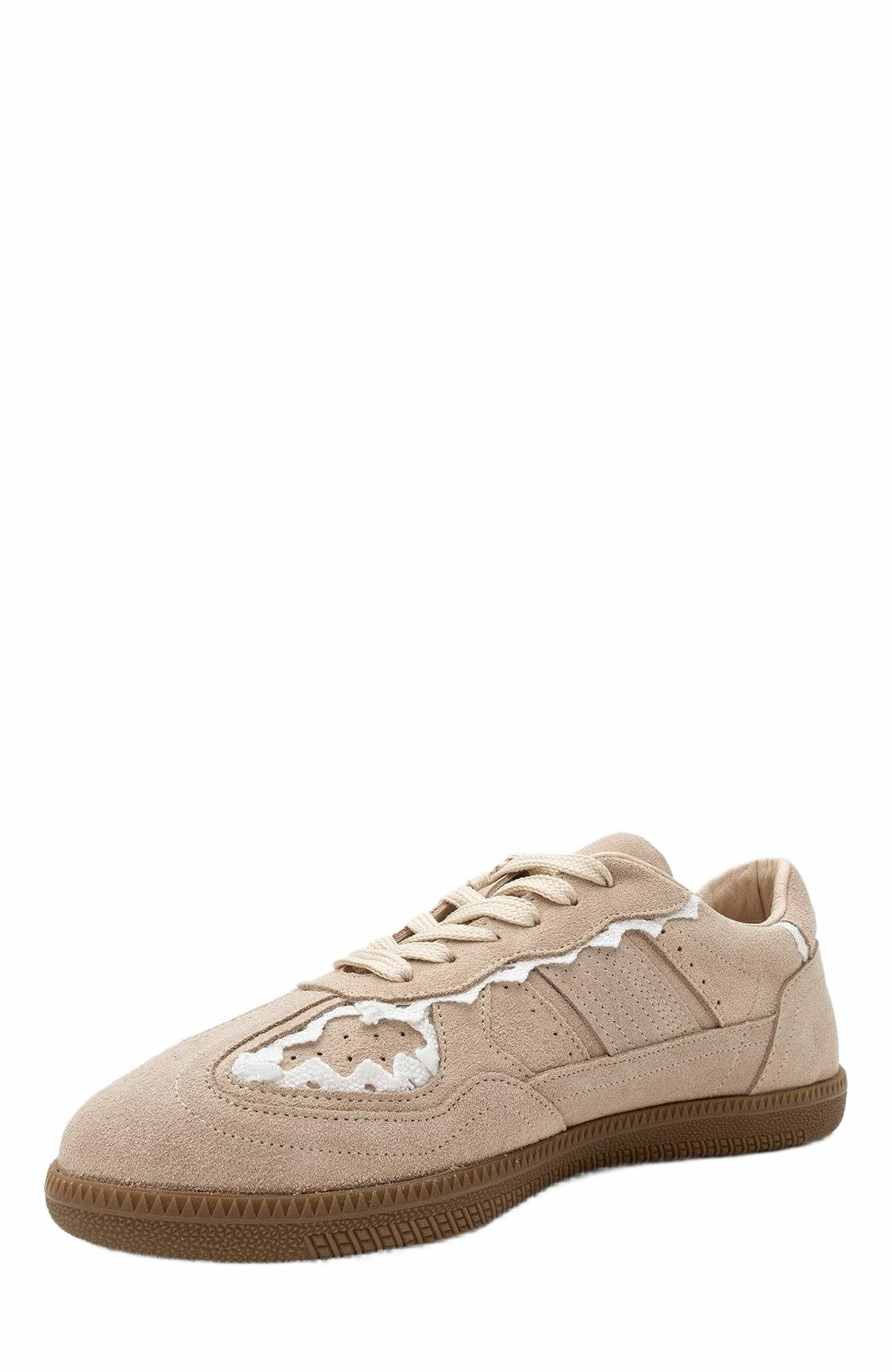 Forever & Always Shoes Shiva Suede Leather Sneakers, Alternate, color, Beige Suede Leather