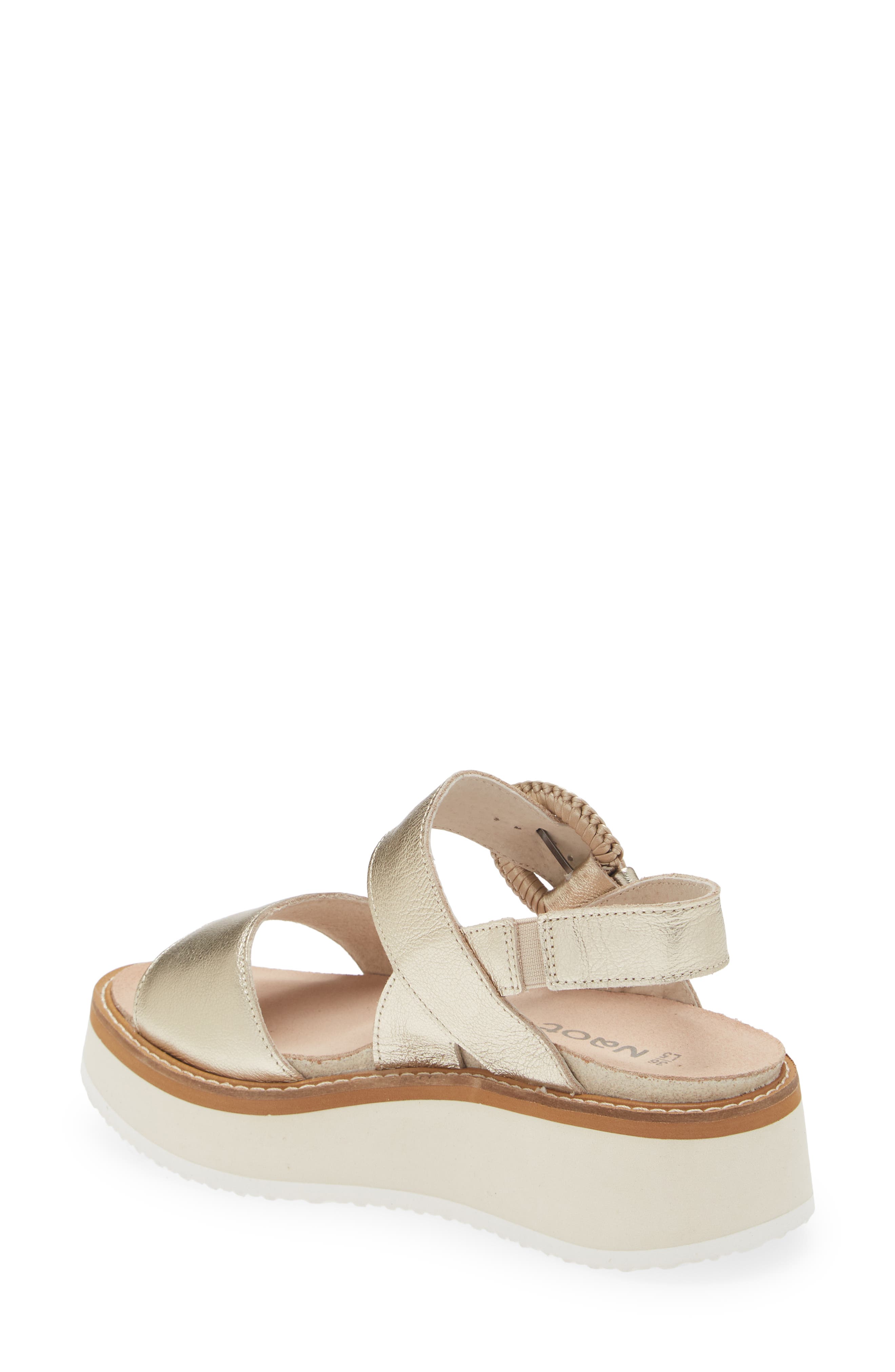 Crepe Platform Sandal, Alternate, color, RADIANT GOLD LEATHER