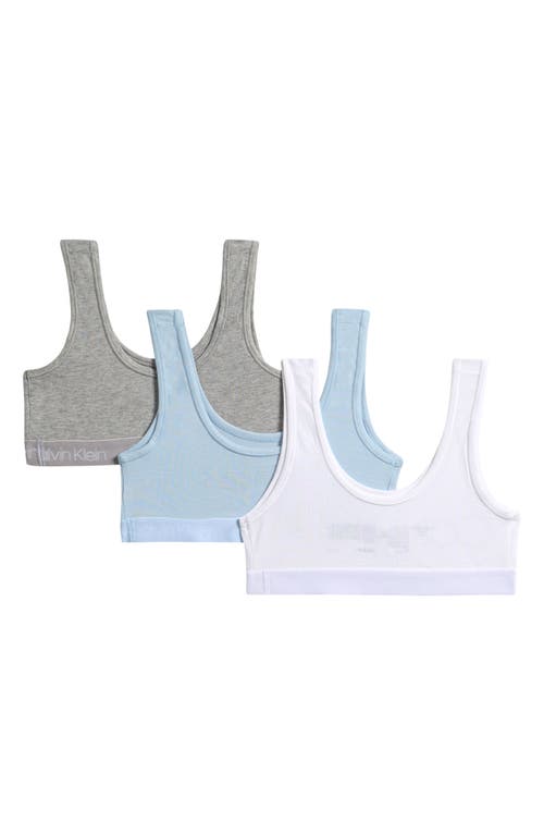 Calvin Klein Kids' Assorted 3-pack Stretch Cotton Bralettes In Multi