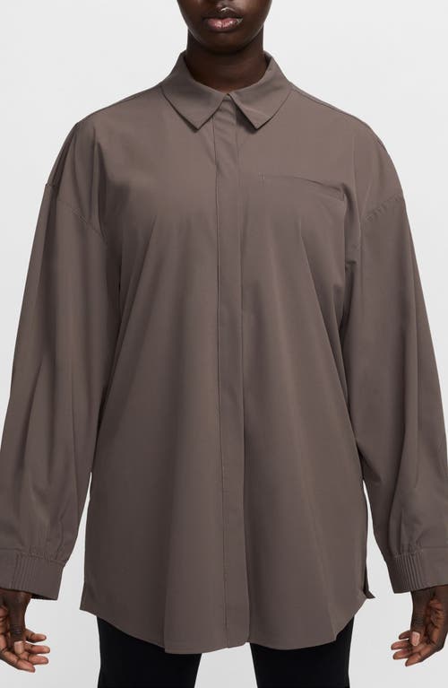 Nike 24.7 Dri-fit Button-up Shirt In Ironstone/ironstone