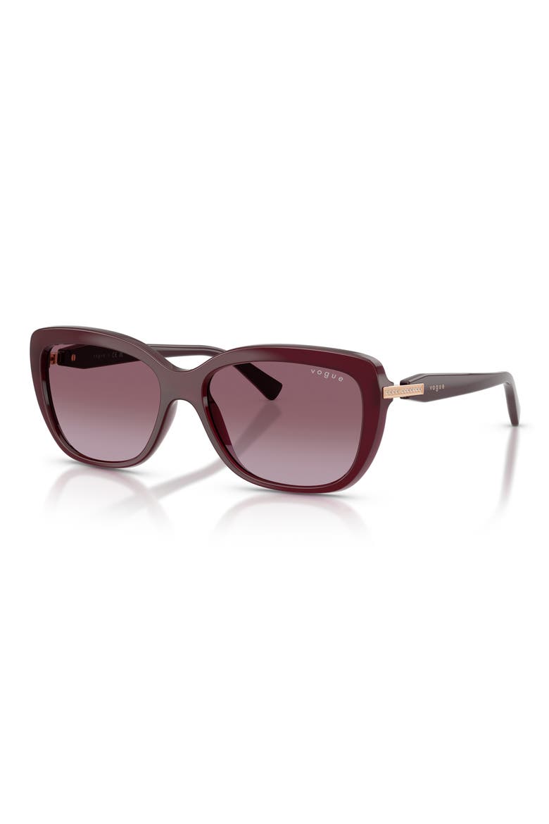 VO5678SB 55mm Butterfly Sunglasses, Alternate, color, TRANSPARENT CHERRY / VIOLET