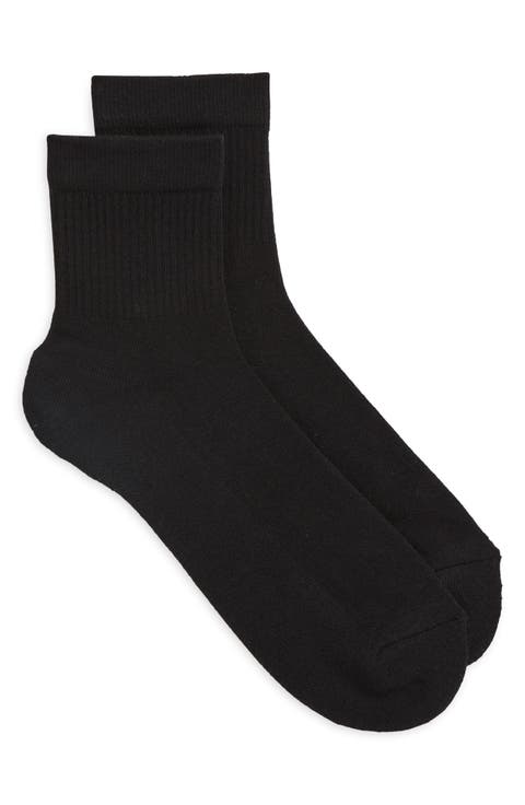 Solid Quarter Crew Socks
