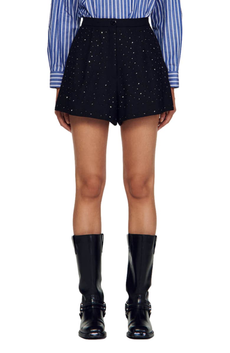 SANDRO Violine High Waist Shorts, Main, color, 