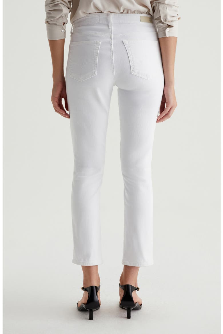 Mari Mid Rise Slim Straight Leg Crop Jeans, Alternate, color, GALLERY WHITE