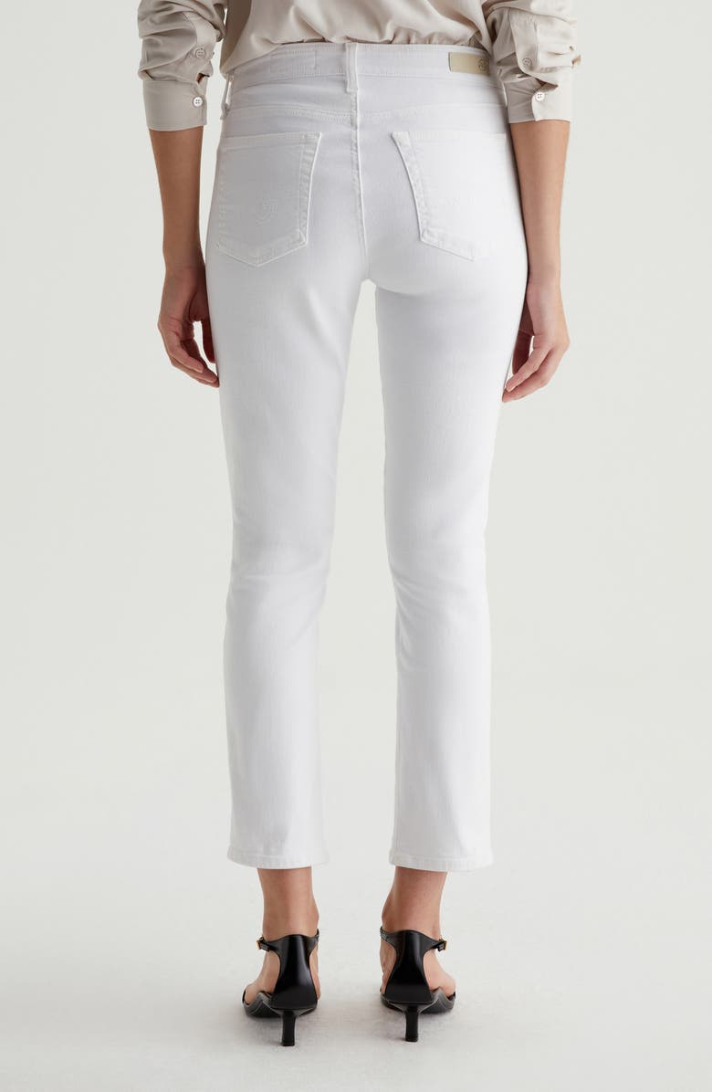AG Mari Mid Rise Slim Straight Leg Crop Jeans, Alternate, color, Gallery White