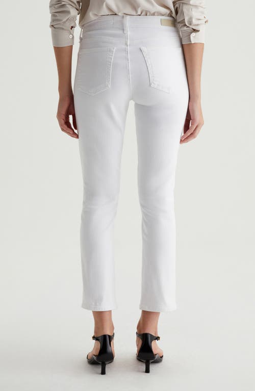 Ag Mari Mid Rise Slim Straight Leg Crop Jeans In Gallery White