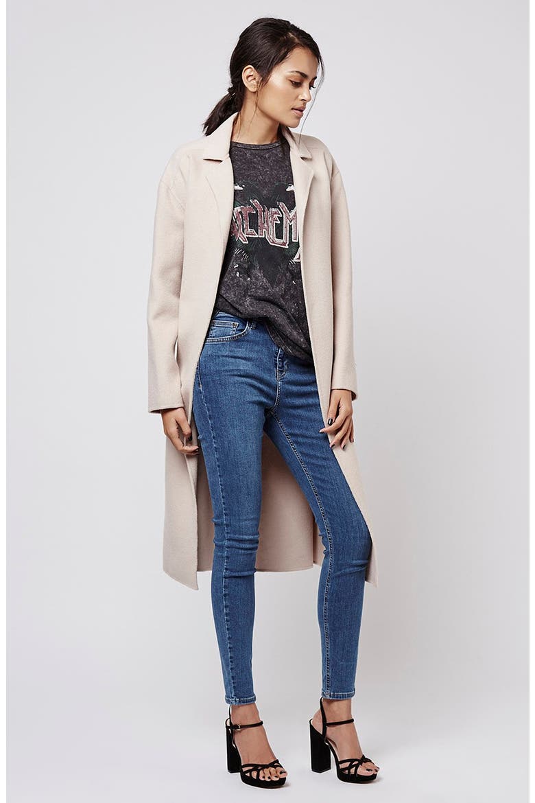 Jamie High Waist Skinny Jeans, Alternate, color, MID BLUE