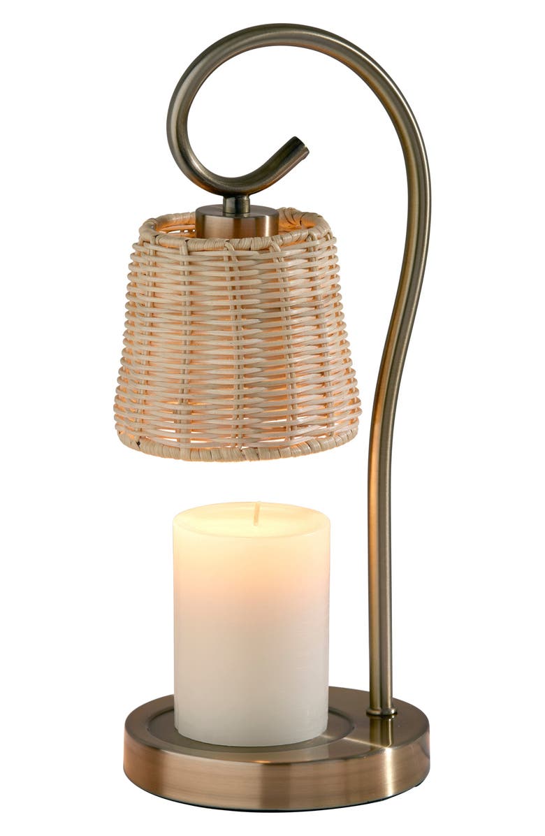 ADESSO LIGHTING Perry Candle Warmer Lamp, Alternate, color, Antique Brass