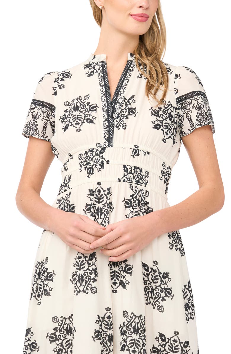 CeCe Print Tiered Maxi Dress, Alternate, color, 