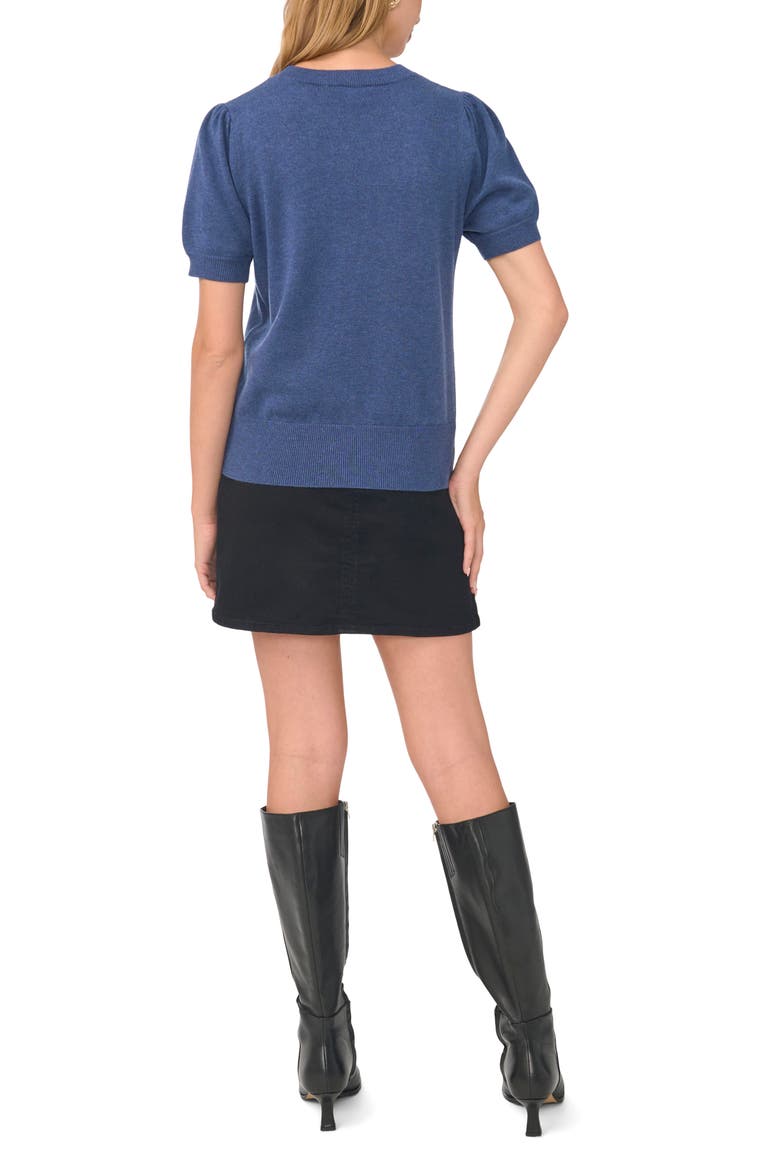 Puff Sleeve Sweater, Alternate, color, BLUEBERRY SMOKE