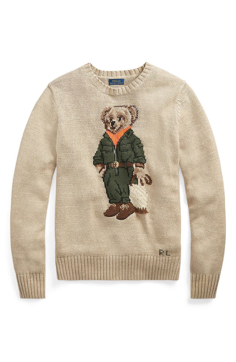 Polo Ralph Lauren Polo Bear Cotton Sweater, Alternate, color,