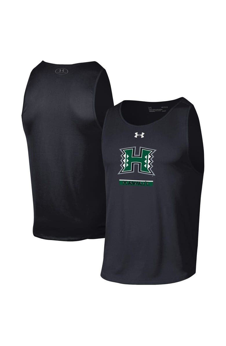 Under Armour Men's Under Armour Black Hawaii Warriors Logo Tech Tank Top, Main, color,