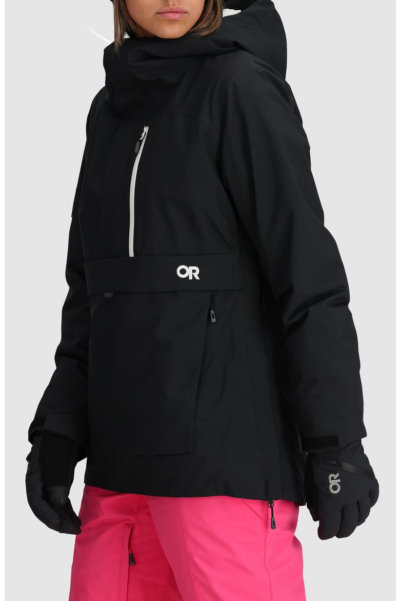 Snowcrew Anorak, Alternate, color, BLACK/SNOW