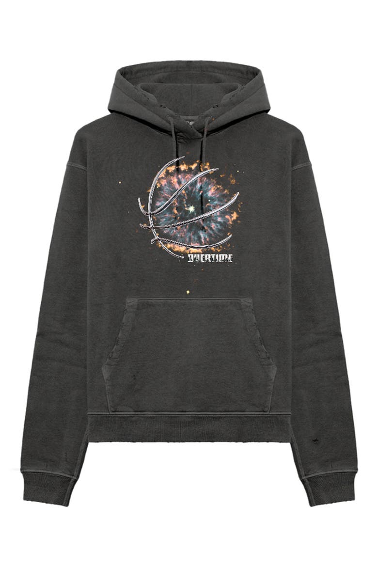 ChromeTeam Graphic Ball Print Hoodie, Alternate, color, BLACK