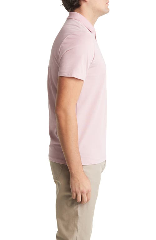 Robert Barakett Farnsworth Short Sleeve V-neck Piqué Polo In Pink
