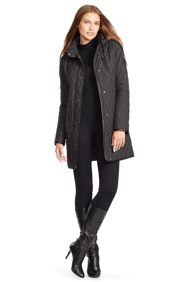 Quilted Jacket, Alternate, color, BLACK