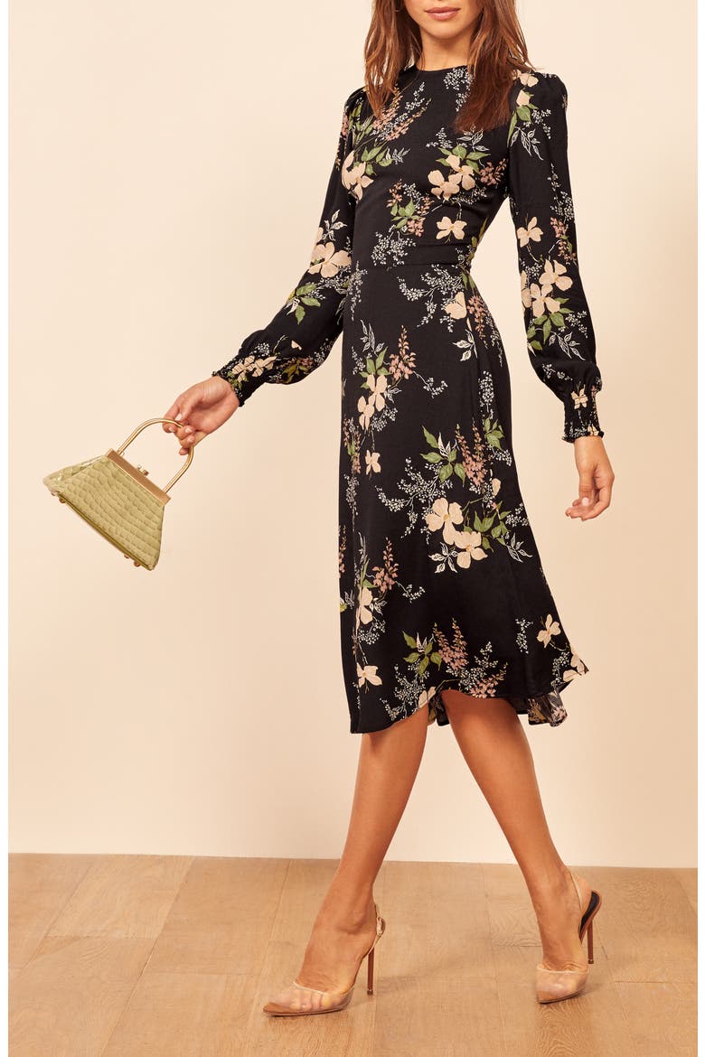 Kellan Floral Long Sleeve Dress, Alternate, color, ISABELLA