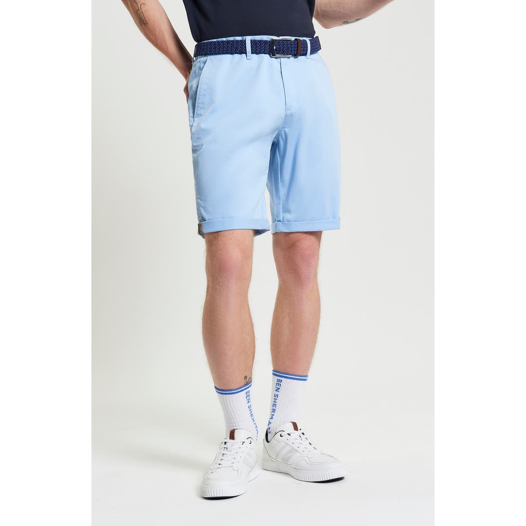 Ben Sherman Signature Stretch Twill Chino Shorts In Pale Blue