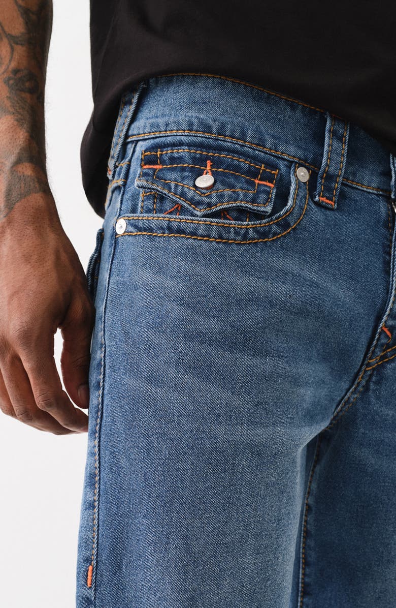 True Religion Ricky Big T Flap Straight Leg Jeans, Alternate, color, Medium Sun