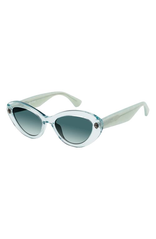 Kurt Geiger Cat Eye Sunglasses, 60mm In Mint/smoke