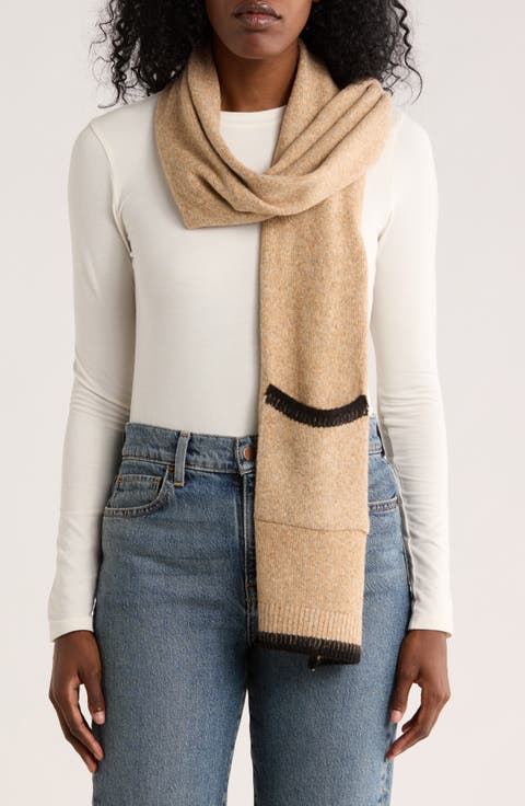 Contrast Stitch Muffler Scarf