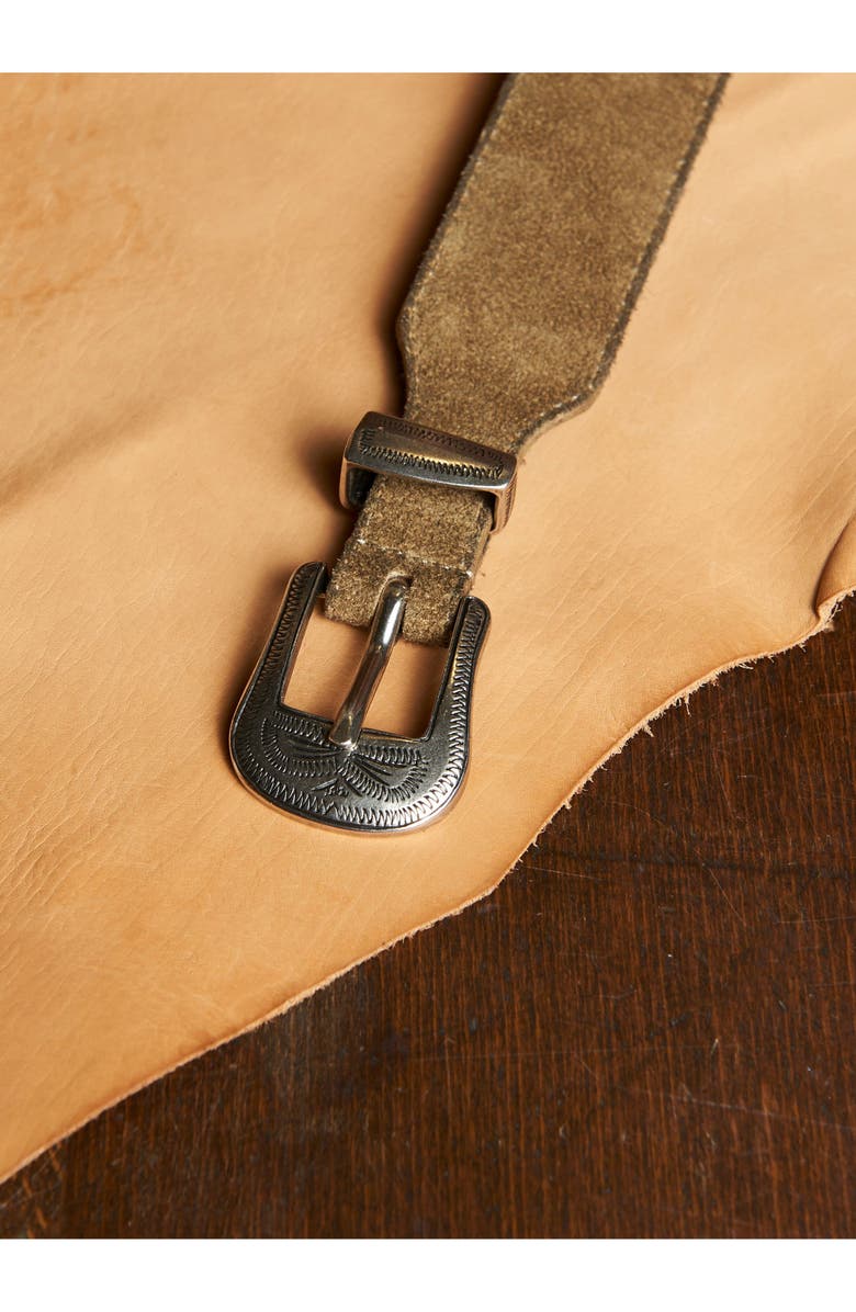 Fortela Denver Leather Belt, Alternate, color, Beige