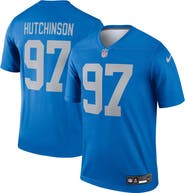 Nike Men's Nike Aidan Hutchinson Blue Detroit Lions Alternate Legend Player Performance Top
