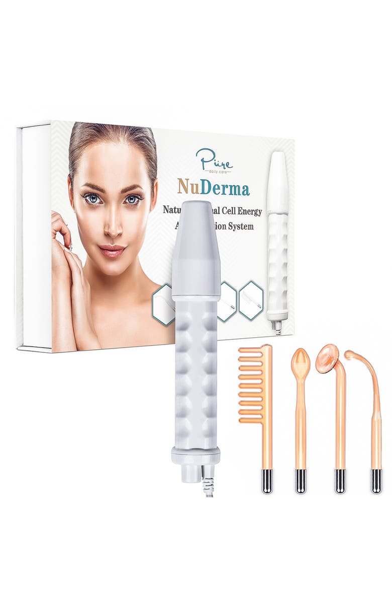 PURE DAILY CARE NuDerma Portable Handheld High Frequency Skin Therapy Wand Machine, Main, color, 