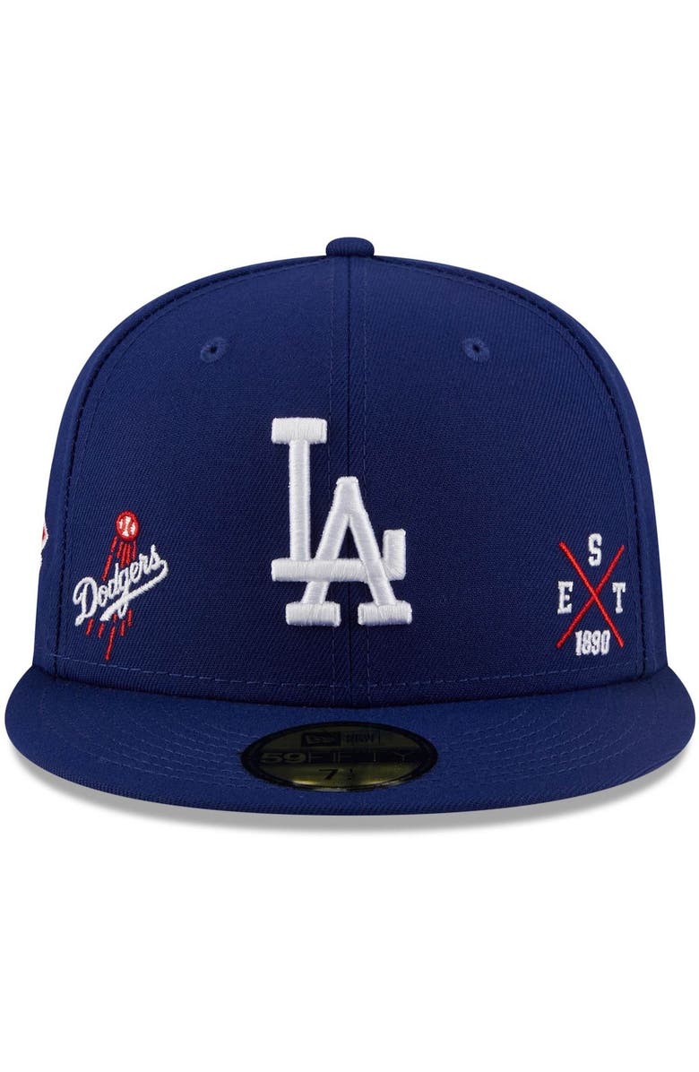 New Era Men's New Era Royal Los Angeles Dodgers Multi-Logo 59FIFTY Fitted Hat, Alternate, color, 