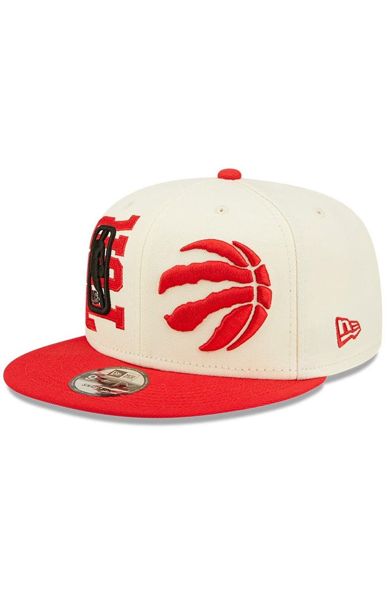 New Era Youth New Era Cream/Red Toronto Raptors 2022 NBA Draft 9FIFTY Snapback Adjustable Hat, Main, color, 