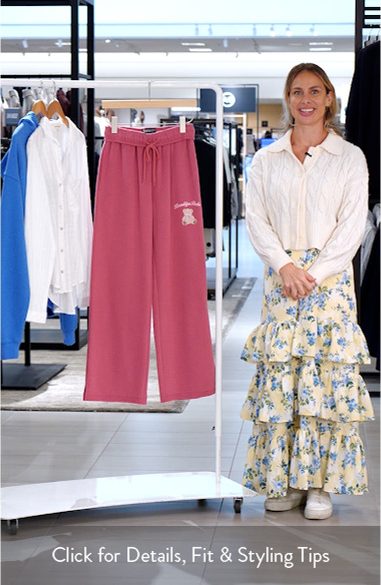 Teddy Cotton Blend Fleece Sweatpants, sales video thumbnail