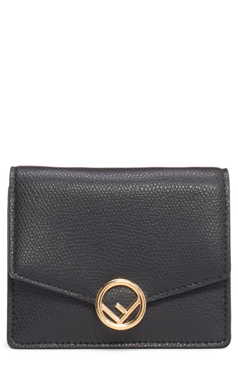 Fendi Leather Wallet on a Chain, Main, color, 