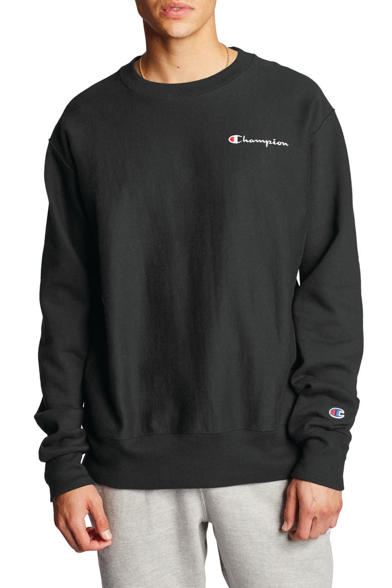 Reverse Weave® Crewneck Sweatshirt, Main, color, BLACK