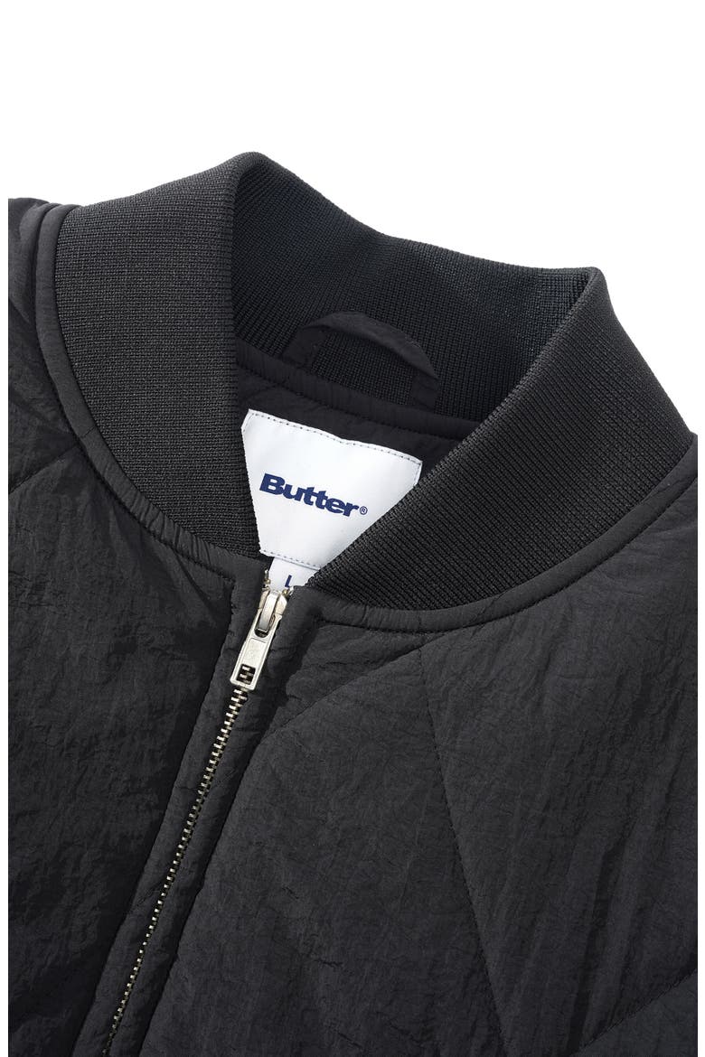 Frenzy Quilted Bomber Jacket, Alternate, color, BLACK