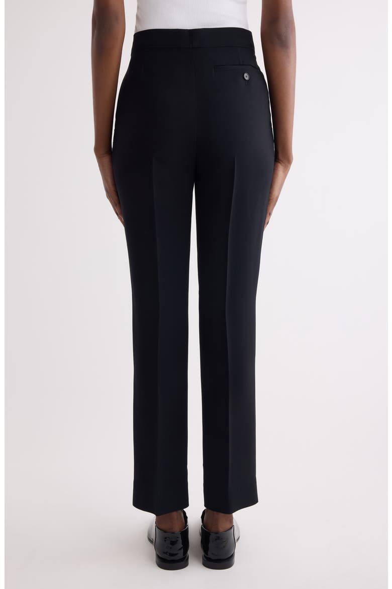 Slim Wool Ankle Pants, Alternate, color, BLACK