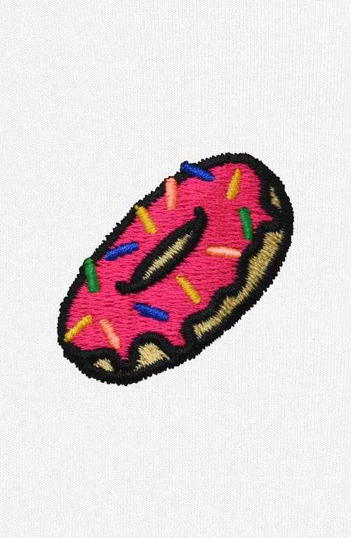 Dalix Donut Fleece Sweatshirt In White