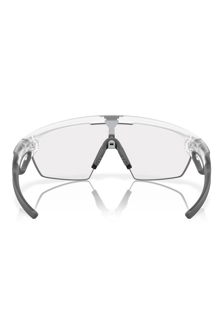 Gender Inclusive Sphaera 36mm Polarized Rectangle Sunglasses, Alternate, color, MATTE CLEAR / CLEAR
