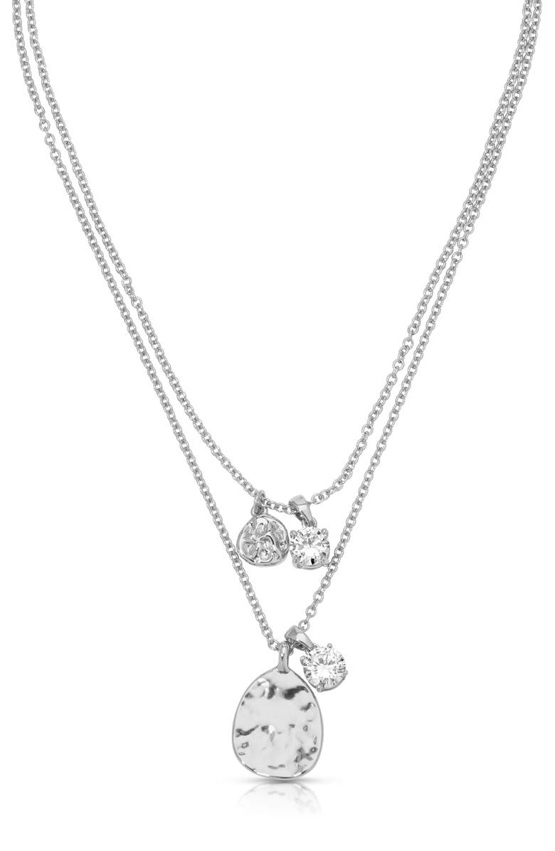 Ettika Layered Chain Necklace, Alternate, color, Silver