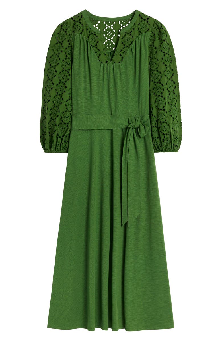 Boden Eyelet Embroidery Long Sleeve Dress, Alternate, color,